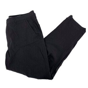 Hi-Tec Black High-Rise Nylon Cargo Pants | Size 38